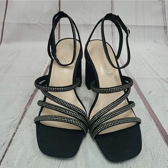 BRAND NEW KELLY &KATIE RHINESTONE EMBELLISHMENTS OPEN-TOE SANDAL - Picture 1 of 16